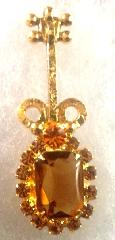 Topaz Emerald Cut Brooch