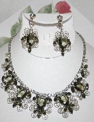 Gray (black Diamond) Oval Necklace