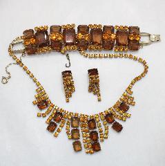 Topaz Emerald Cut Bracelet 5 Link