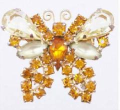 Topaz Pear Brooch