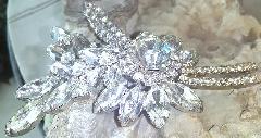 Clear Navettes Brooch