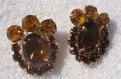 Topaz Oval Earrings Clip