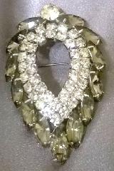 Gray (black Diamond) Navettes Brooch