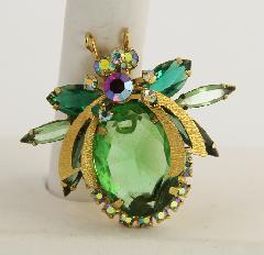 Green Oval Brooch