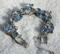 Blue Chatons Only Bracelet 5 Link