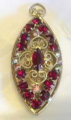 Red Navettes Pendant