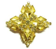 Yellow Diamond Frosted Brooch