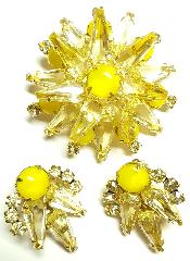 Yellow Pentagon Brooch