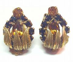 Topaz Navettes Earrings Clip