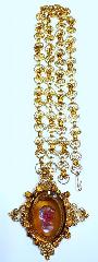 Topaz Oval Molded/Cut Pin Pendant