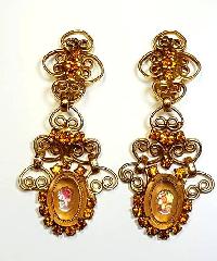Topaz Oval Molded/Cut Earrings Clip