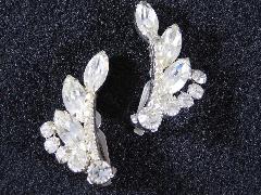 Clear Navettes Earrings Clip