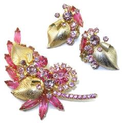 Pink Navettes Brooch