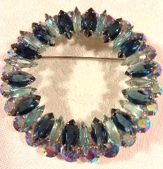 Blue Navettes Brooch