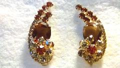 Topaz Oval Earrings Clip