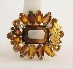 Topaz Emerald Cut Brooch