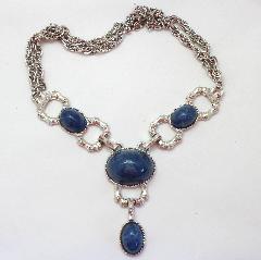Blue Cabochons Necklace