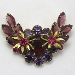 Purple (cardinal) Dentelle Brooch