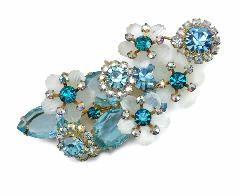 Blue Pear Frosted Brooch