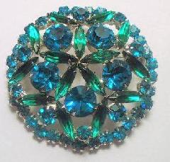 Blue Navettes Brooch