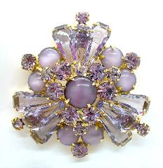 Purple (cardinal) Pentagon Brooch