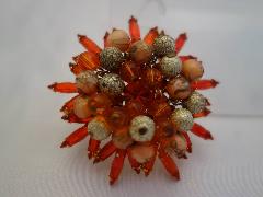 Orange Navettes Brooch