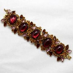 Multiple Colors Cabochons Bracelet 5 Link