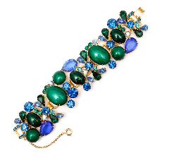 Multiple Colors Pear Plastic Bracelet 5 Link