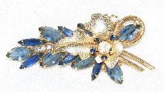 Blue Navettes Brooch