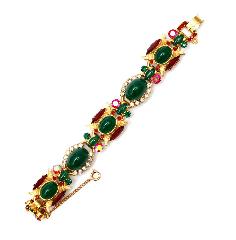 Multiple Colors Oval Plastic Bracelet 5 Link