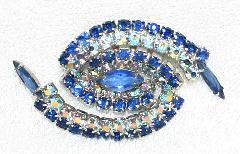 Blue Navettes Brooch