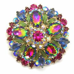 Multiple Colors Oval Multi-Color/Shaded Pin Pendant