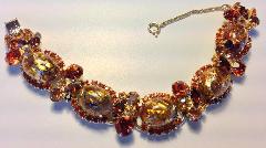 Topaz Oval Multi-Color/Shaded Bracelet 5 Link