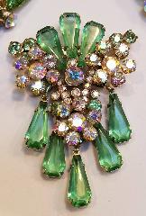 Green Pentagon Brooch