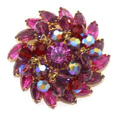 Pink Navettes Brooch