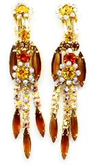 Topaz Navettes Earrings Clip