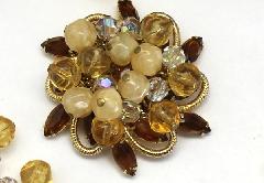 Topaz Navettes Brooch