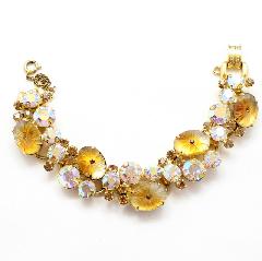 Topaz Pillowcase Molded/Cut Bracelet 5 Link