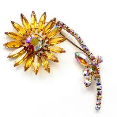 Topaz Navettes Brooch
