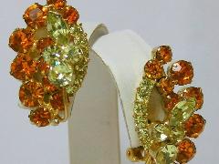 Multiple Colors Chatons Only Earrings Clip