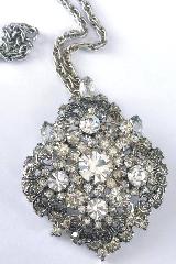 Clear Navettes Pin Pendant