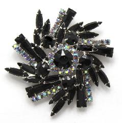 Black (jet) Keystones Brooch