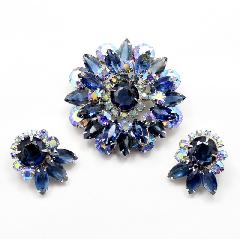 Blue Navettes Brooch