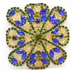 Multiple Colors Navettes Brooch