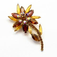 Topaz Cabochons Brooch