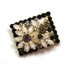 Black (jet) Cabochons Brooch