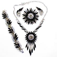 Black (jet) Navettes Necklace