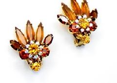 Topaz Navettes Earrings Clip