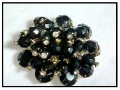 Black (jet) Chatons Only Brooch