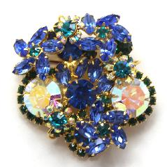 Multiple Colors Navettes Brooch